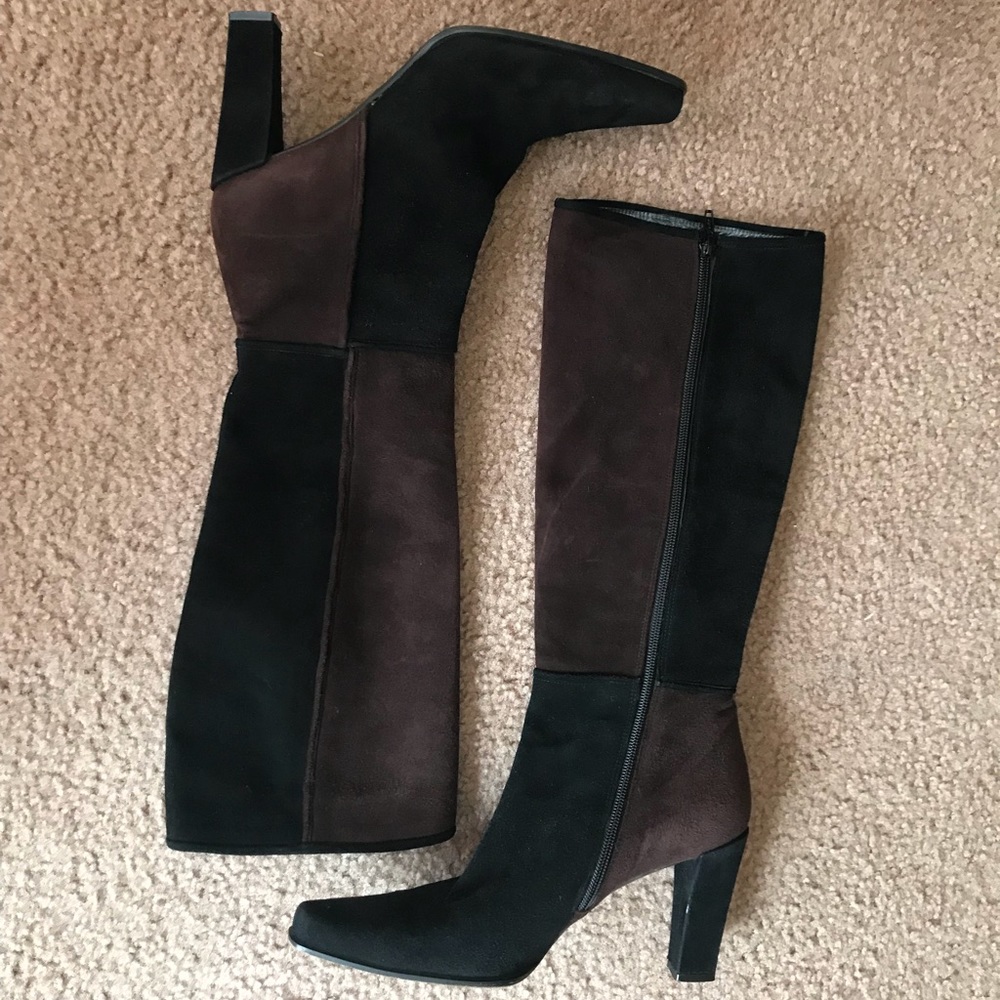Stuart Weitzman Suede boots brown and black